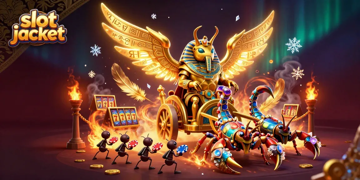 Experience the excitement of winning a slot jackpot with dynamic 3D characters in a casino-themed illustration.