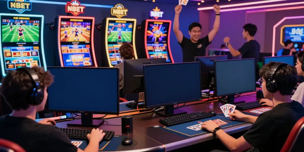 Exciting users engaging with various games on nbet platform in a vibrant online gaming environment.