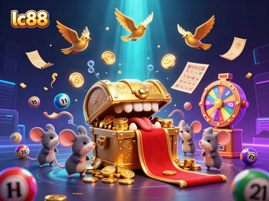 Experience thrilling jackpots at lc88 as golden treasure awaits adventurers in this captivating casino-themed scene.